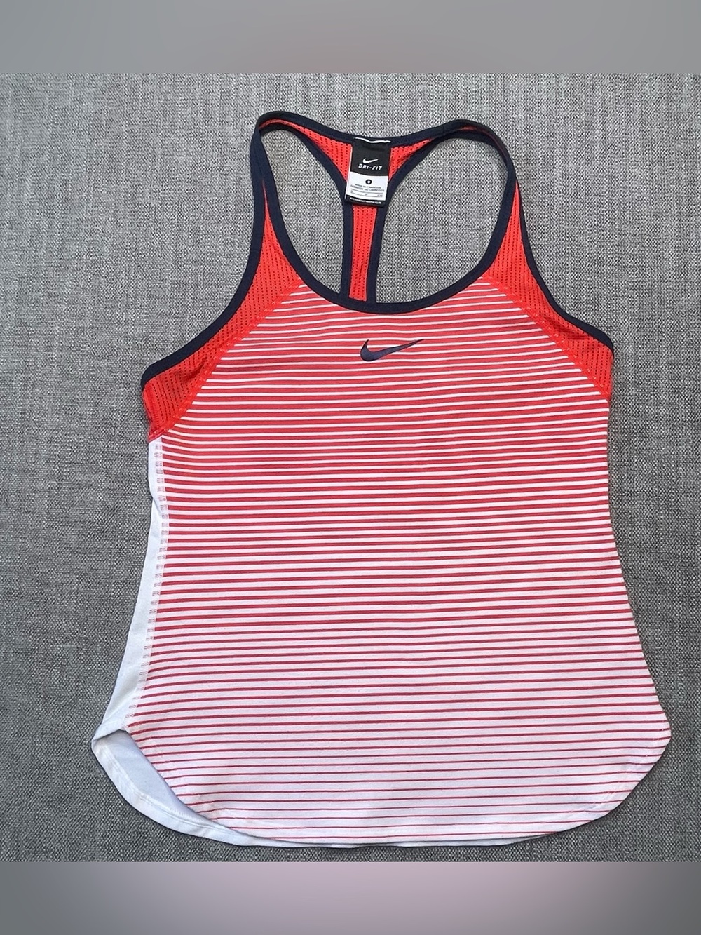 NIKE TEAM SLAM Striped Dri Fit Tennis Tank Top Size Small